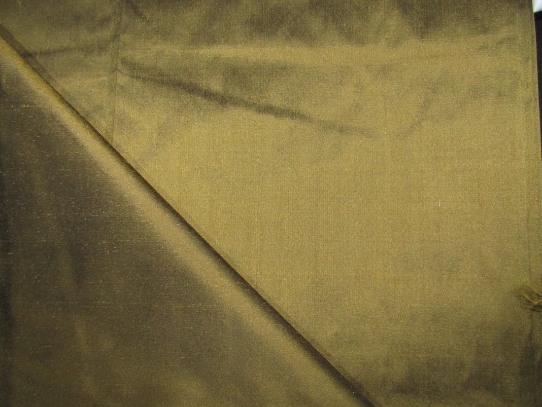 100% Pure silk dupion FABRIC olive brown COLOR 54" wide DUP290[2]