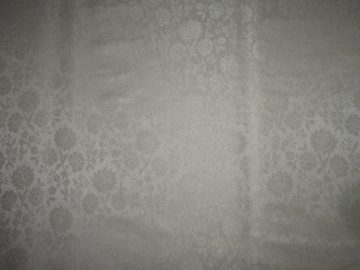 Silk Brocade fabric ivory white color 44" wide BRO716[3]