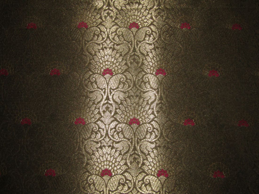 Silk Brocade fabric  44" wide available in three different colors
