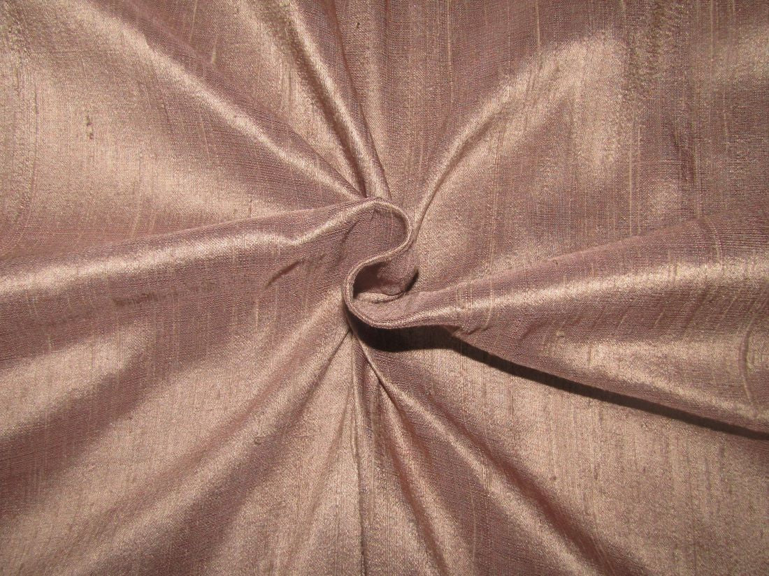 100% PURE SILK DUPIONI FABRIC dusty pink 54&quot; WITH SLUBS MM31[8]