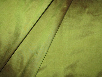 Pure SILK DUPIONI FABRIC green x brown color 54" wide DUP352[1]