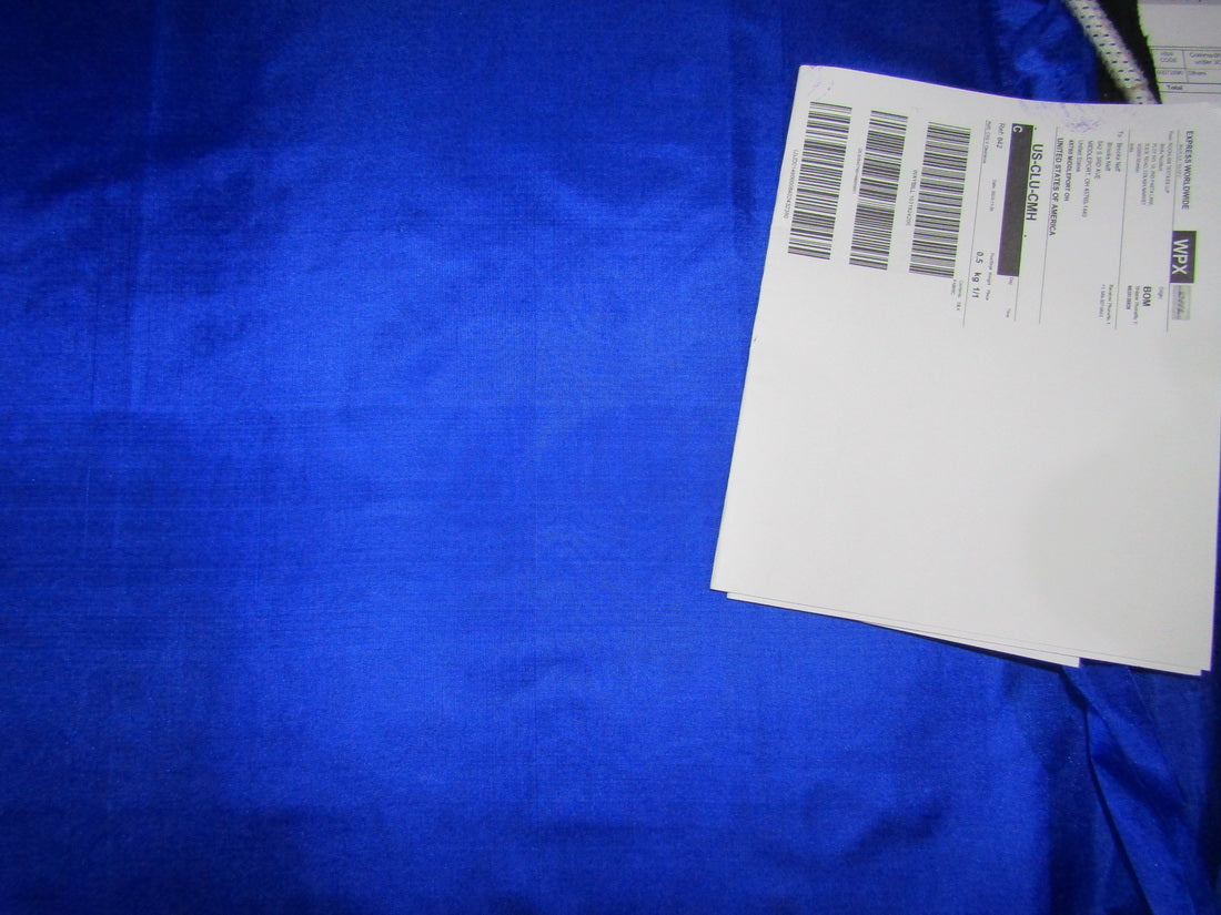 Pure Silk Fabric, GSM: 50 Gram MARY ANN Royal Blue 44&quot;