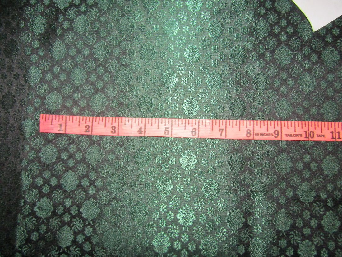 Silk Brocade fabric green x black color 44" wide BRO721[2]