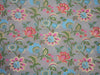 Silk Brocade fabric ice blue pink green x metallic gold color 44" wide BRO722[4]