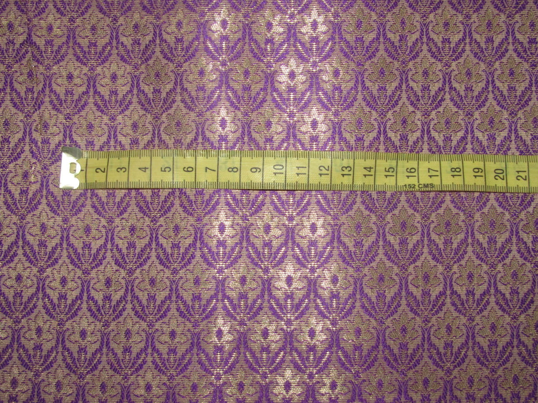 Silk Brocade fabric purple x metallic gold color 44" wide BRO725[2]