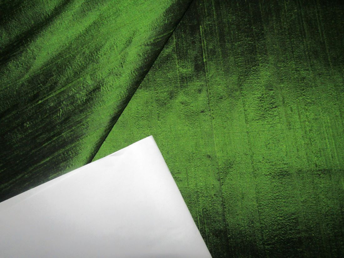 SILK Dupioni Green X Black Fabric ~ 54&quot; with slubs