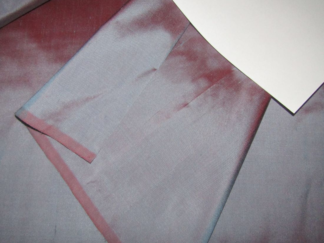 100% PURE SILK DUPIONI FABRIC blue x red COLOR 54" wide DUP353[1]