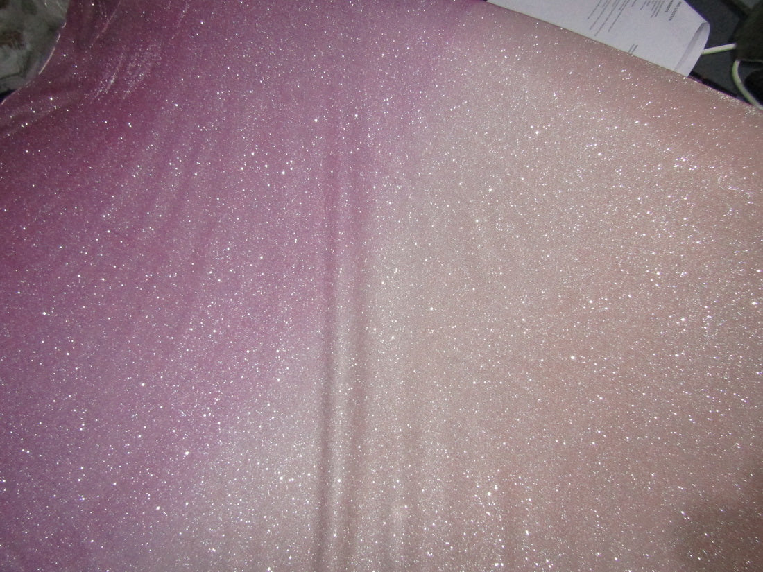Pink x Peach color Ombre silver shimmer Lycra fabric ~ 58&quot; wide.