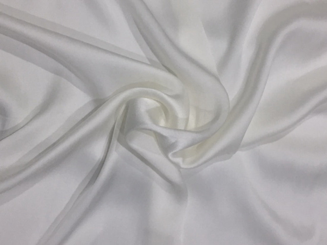 100% Sand wash Silk Satin fabric 44&quot;wide-WHITE