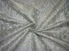 Silk Brocade fabric paisleys ivory and metallic silver color 36" wide BRO729[2]