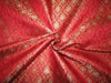 Silk Brocade fabric red, metallic gold and metallic silver color 44" wide BRO730[3]
