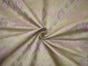 Silk Brocade fabric lavender and green color 44" wide BRO731[4]