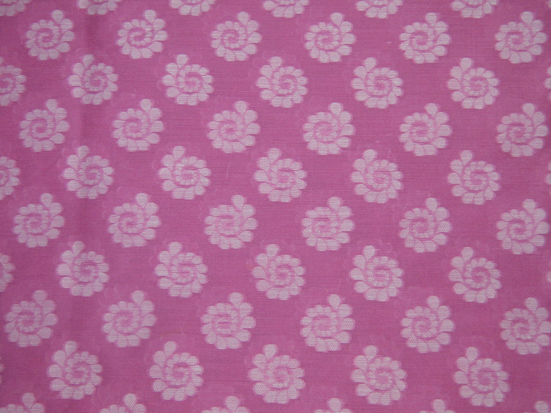 Cotton silk brocade pink and ivory color 44" wide BRO733[3]