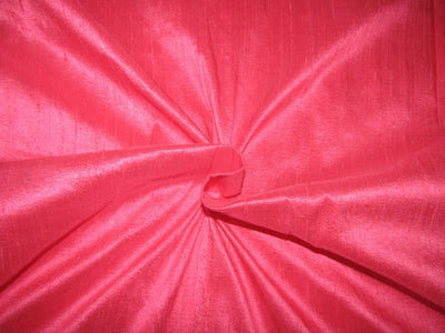 100% PURE SILK DUPION FABRIC PINK color 44&quot; wide WITH SLUBS