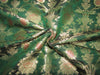 Silk Brocade fabric green x metallic gold color 44" wide BRO735[6]