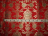 Silk Brocade fabric RED x metallic gold color 44" wide BRO736[4]