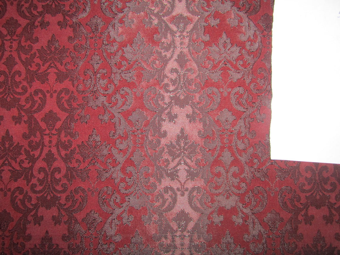 Silk Brocade fabric Red wine color 44" wide BRO737[1]
