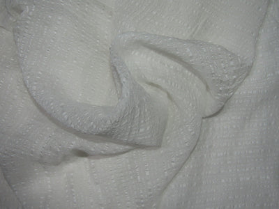 White colour 100% silk chiffon fabric 44&quot; wide bright dobby stripe