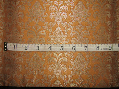 Silk Brocade fabric mustard x metallic gold color 44" wide BRO740[2]