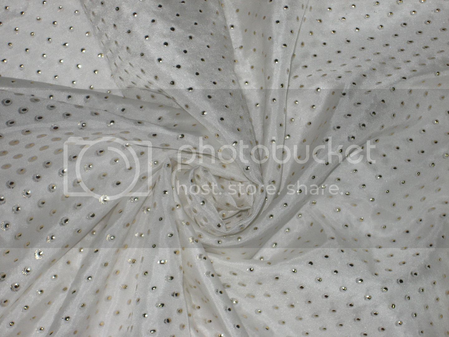 RICH IVORY COLOUR HABOTAI SILK Fabric with Gold Embossing Puresilks.us