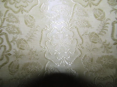 Silk Brocade fabric cream color 44" wide BRO747[3]