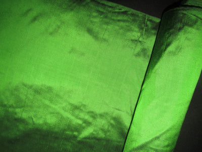100% Pure silk dupion Fabric rich green x black color 54" wide DUP305_Roll
