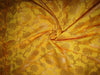 Silk Brocade fabric yellow x metallic gold 44&quot; Bro
