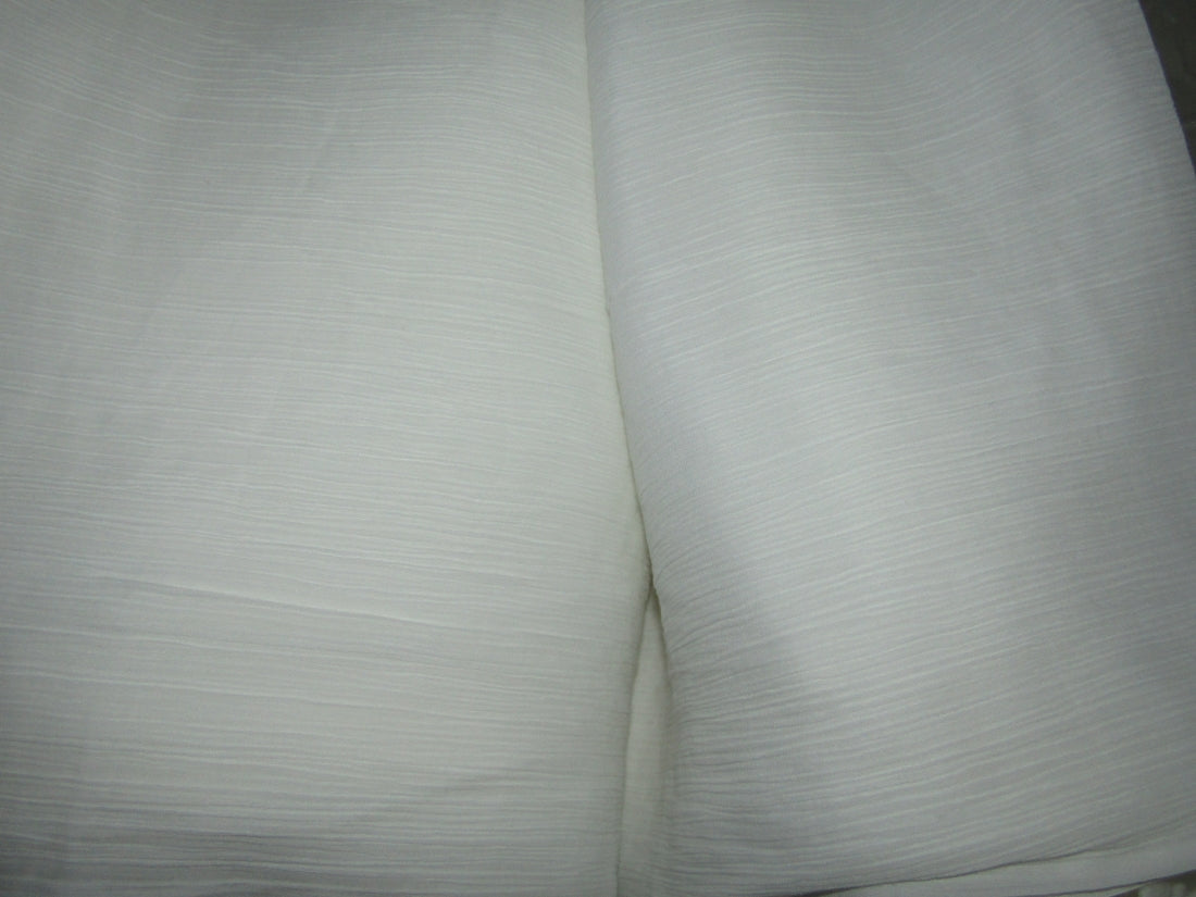 White cotton crinkle chiffon fabric 36&quot; wide