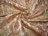 Silk Brocade KING KHAB fabric peach ivory and metallic gold color 36" wide BRO750[1]