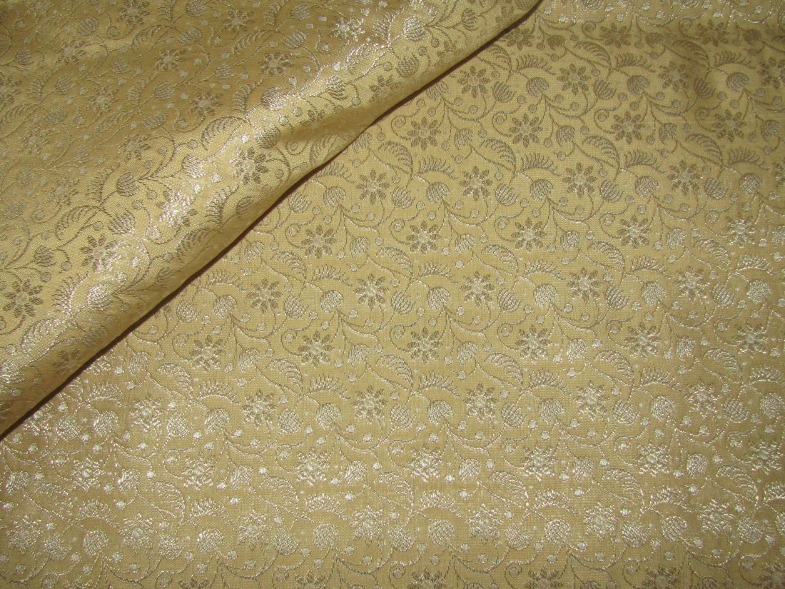 Brocade fabric gold x metallic gold color 44" wide BRO759[5]
