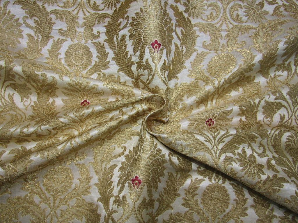 Silk Brocade KING KHAB fabric gold and metallic gold Color 36" wide BRO751[1]