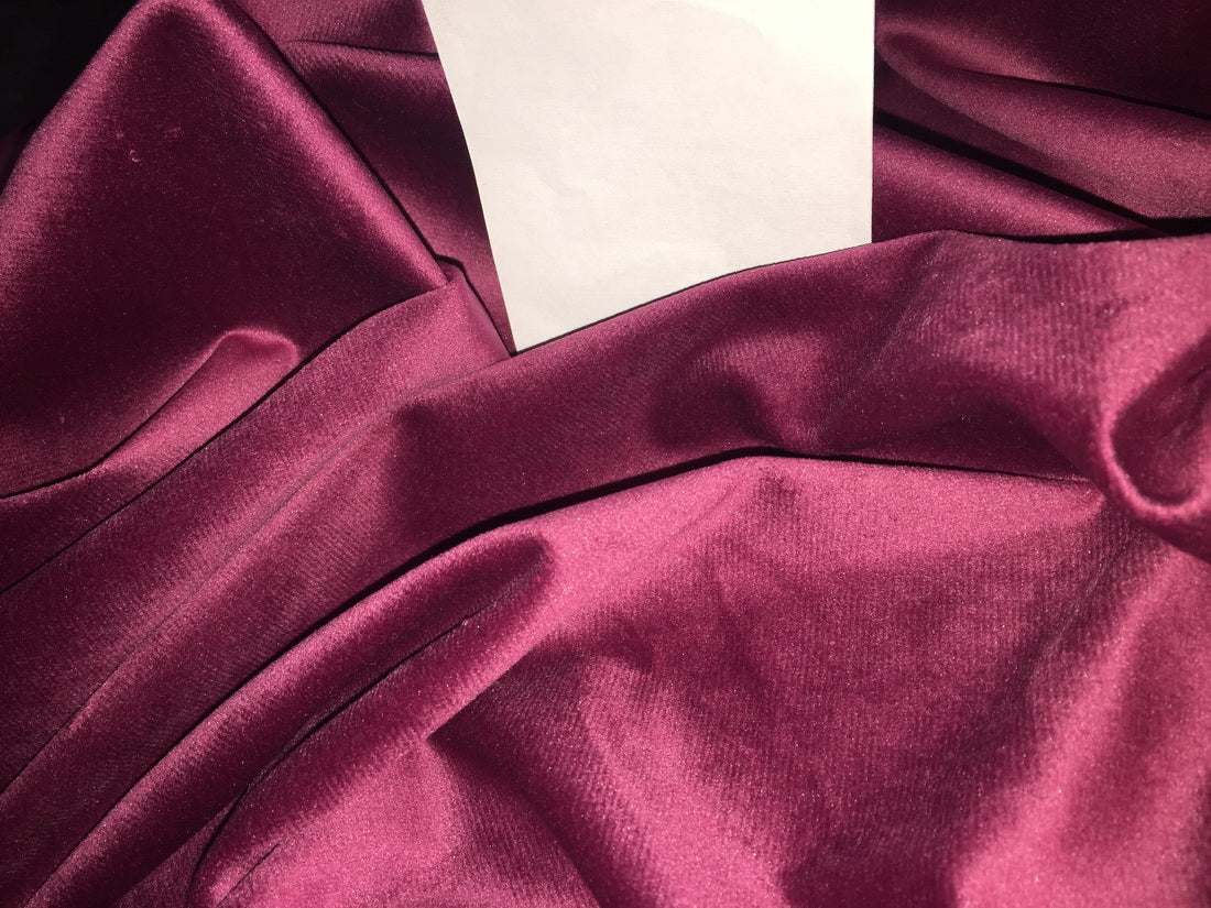 High Quality Italian Burgundy Velvet Fabric 56" wide {142 cm} wide