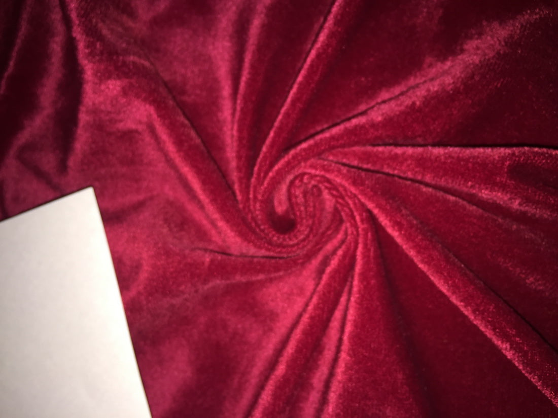 High Quality Italian Blood Red Velvet Fabric 56" wide {142 cm} wide