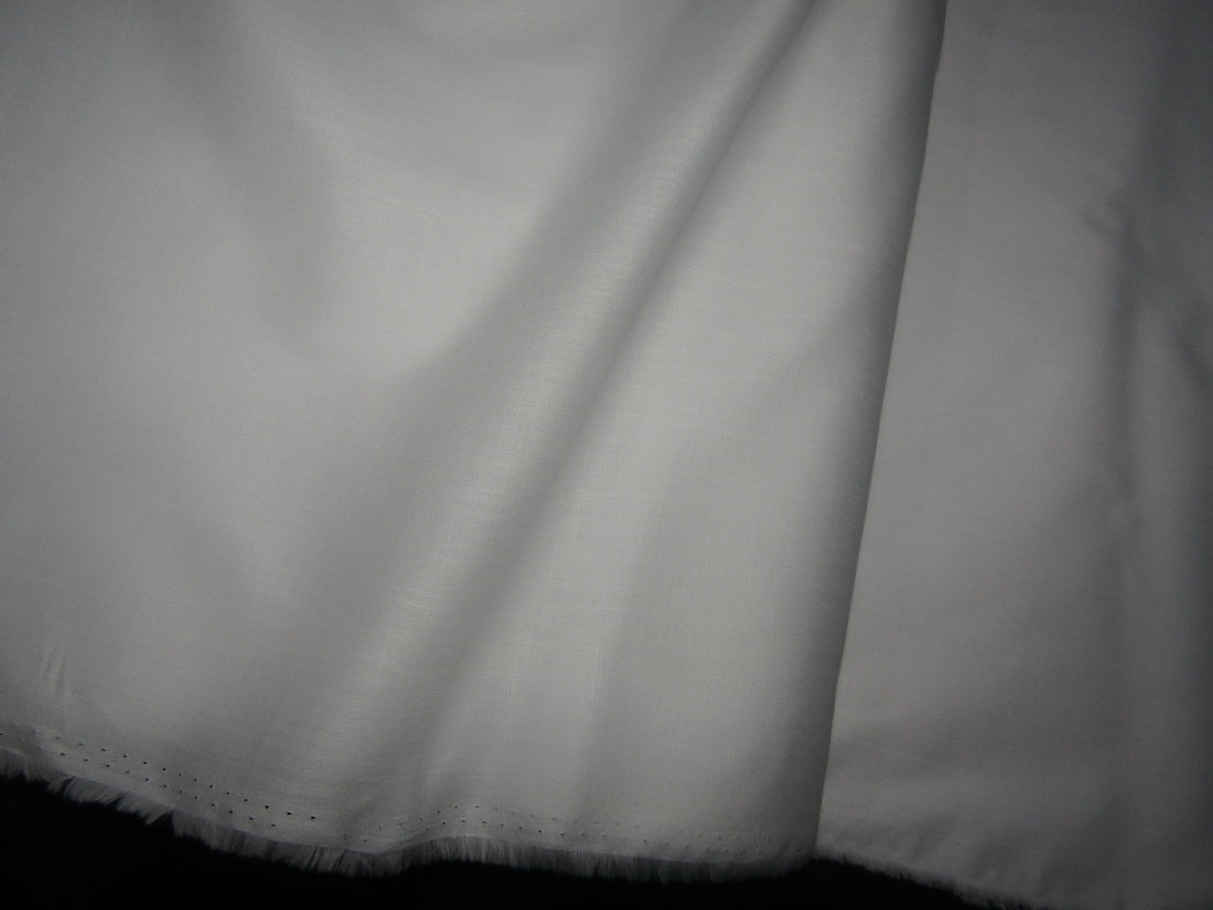 100% COTTON FABRIC with long slubs white colour [ RICHMAN ] 58&quot; wide Dyeable