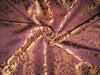 Silk Brocade fabric wine x metallic gold color 44" wide BRO753[3]
