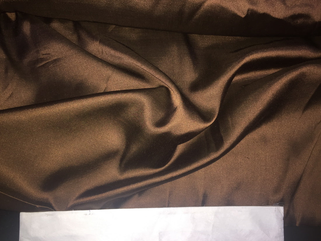Dark chocolate brown viscose modal satin weave fabric ~ 44&quot; wide.(27)