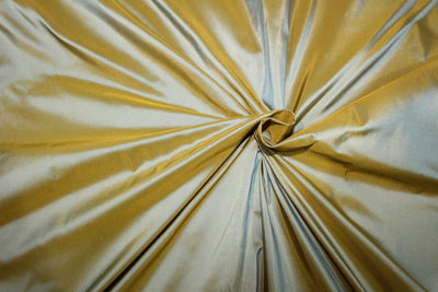 Silk taffeta fabric iridescent mustard x blue 30MM TAF298[1] 54&quot; wide