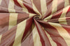 100% Silk Taffeta Fabric CHAMPAGNE AND CHERRY Stripes TAFS159[3] 54&quot; wide