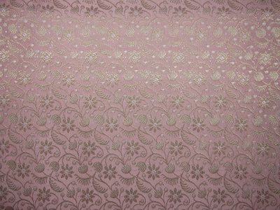 Brocade fabric pink x metallic gold color 44" wide BRO759[1]