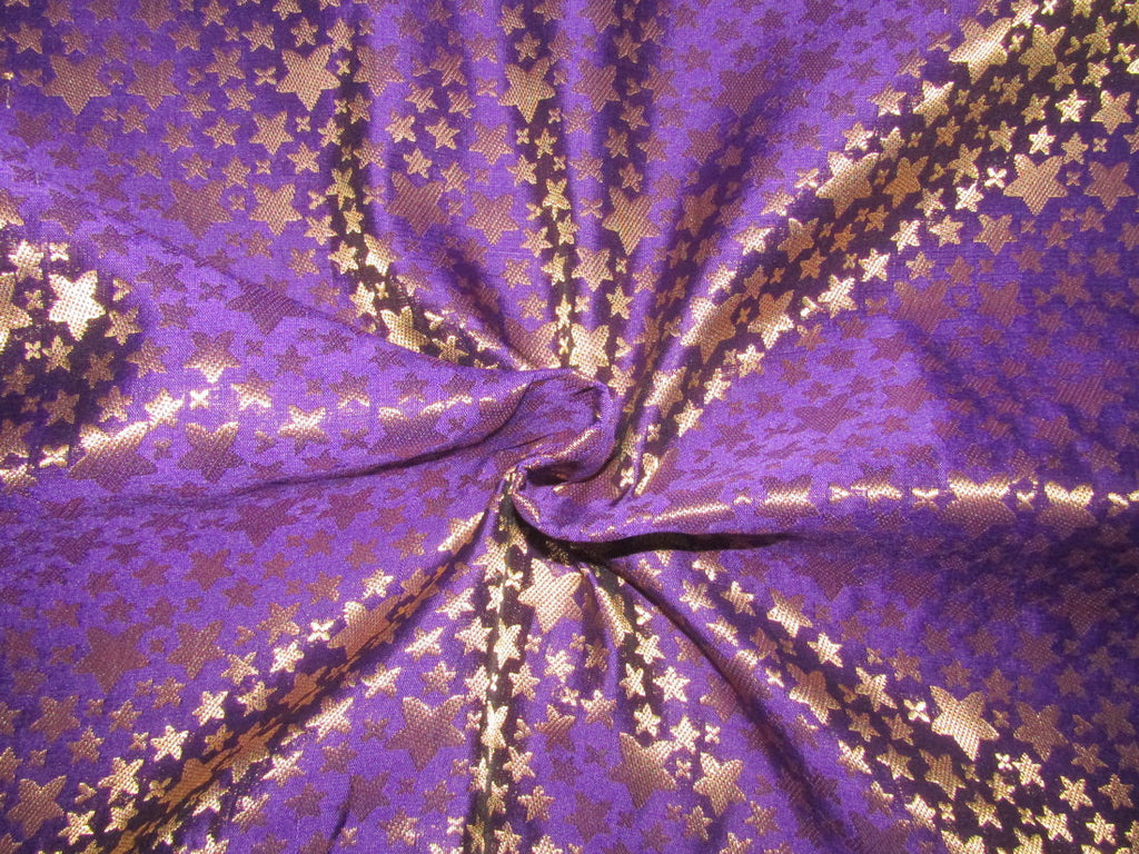 Brocade fabric purple x metallic gold color 44" wide BRO760B[1]