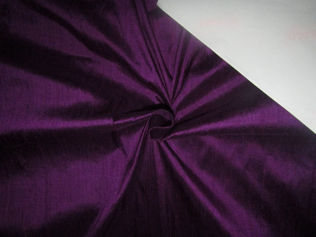 100% pure silk dupioni fabric purple 54&quot; with slubs