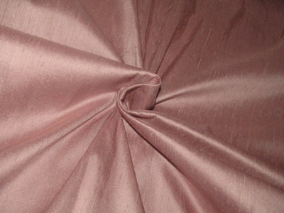 100% pure silk dupioni fabric dusty rose 54" wide with slubs