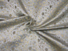 Silk Brocade fabric grey x metallic gold color 44" wide BRO757A[4]