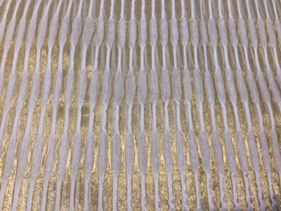 Chanderi silk fabric metallic gold stripe 44&quot; wide