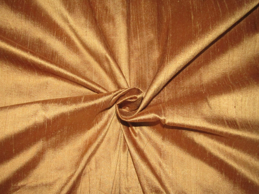 100% pure silk dupioni fabric bronze 108" wide with slubs