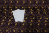 100% SILK DUPION AUBERGINE WITH GOLD FLORAL EMBROIDERY 54&quot;DUPE60[2]