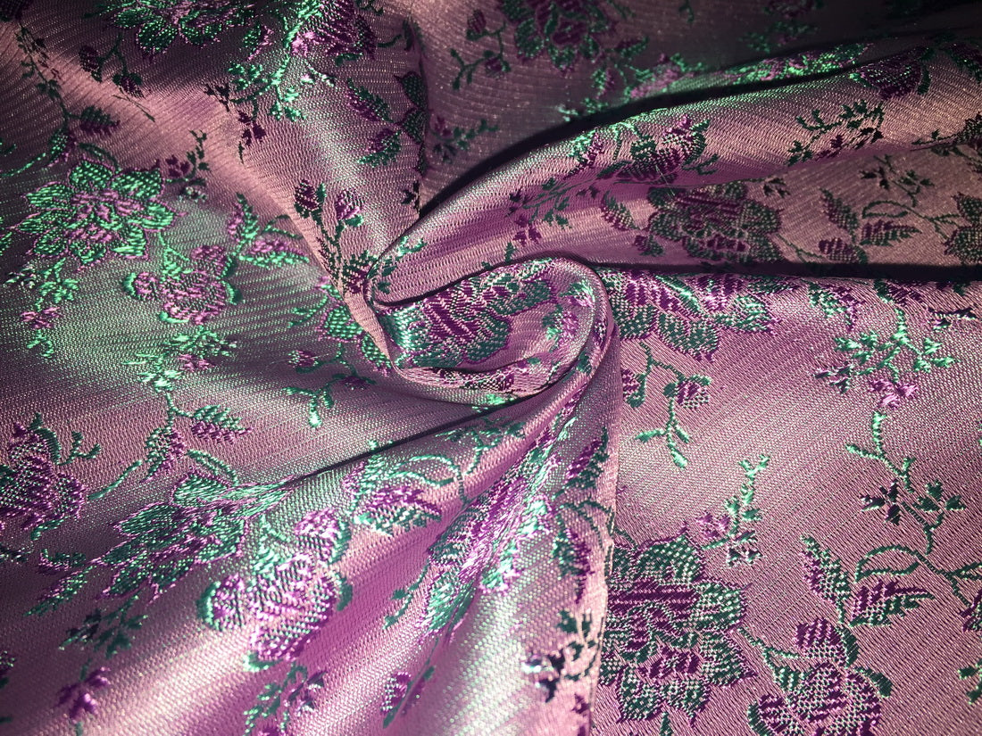 Silk Brocade fabric mauve Color 44" wide BRO28[2]