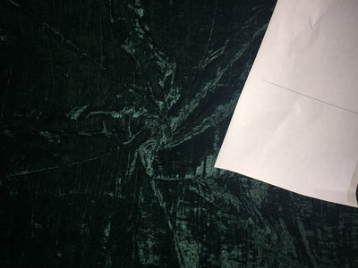 100% Crushed Velvet Bottle Green Fabric 44" wide [10317]