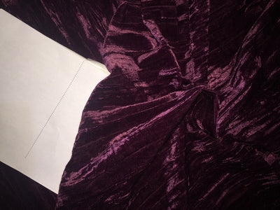 100% Crushed Velvet Aubergine Fabric ~ 44&quot; wide