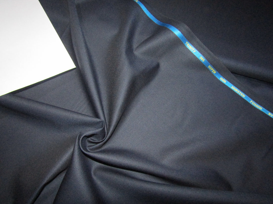 woolen fabric navy blue 58&quot; wide